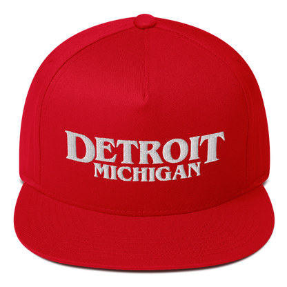 'Detroit Michigan' Flat Bill Snapback (1980s Drama Parody)