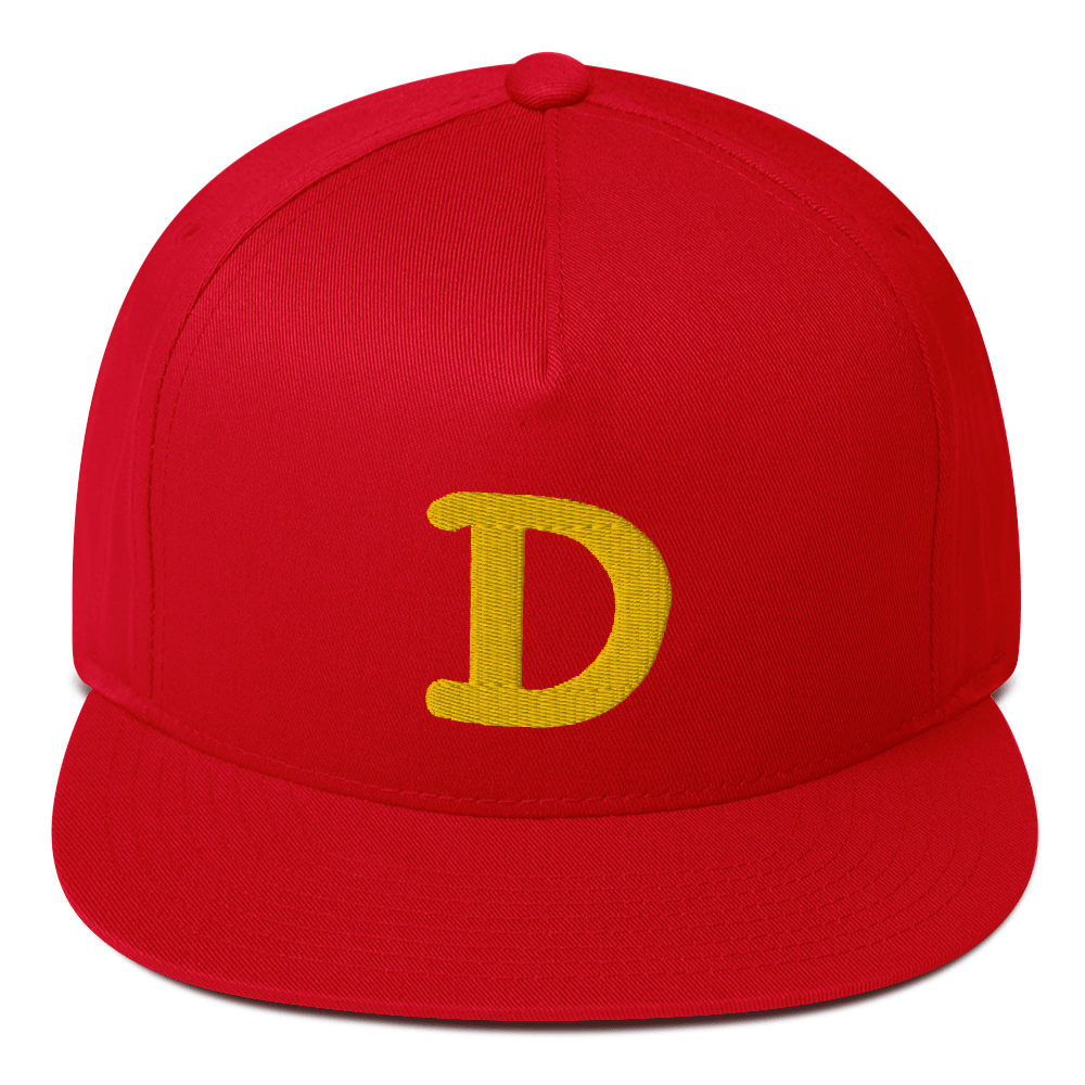 Detroit 'Old French D' Flat Bill Snapback | Gold Embroidery