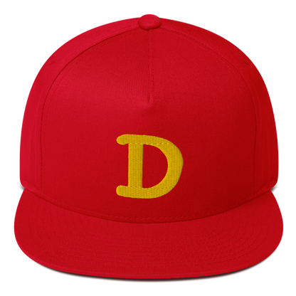 Detroit 'Old French D' Flat Bill Snapback | Gold Embroidery