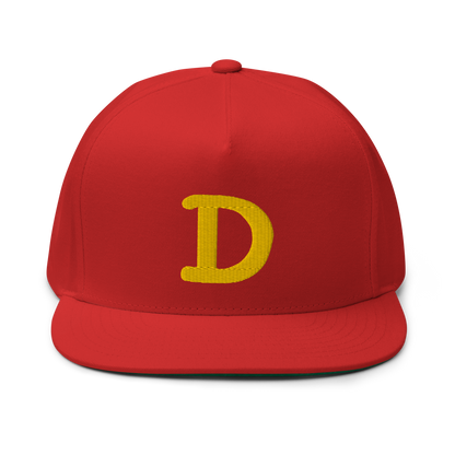 Detroit 'Old French D' Flat Bill Snapback | Gold Embroidery