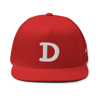 Detroit 'Old French D' Flat Bill Snapback (w/ Side Design)