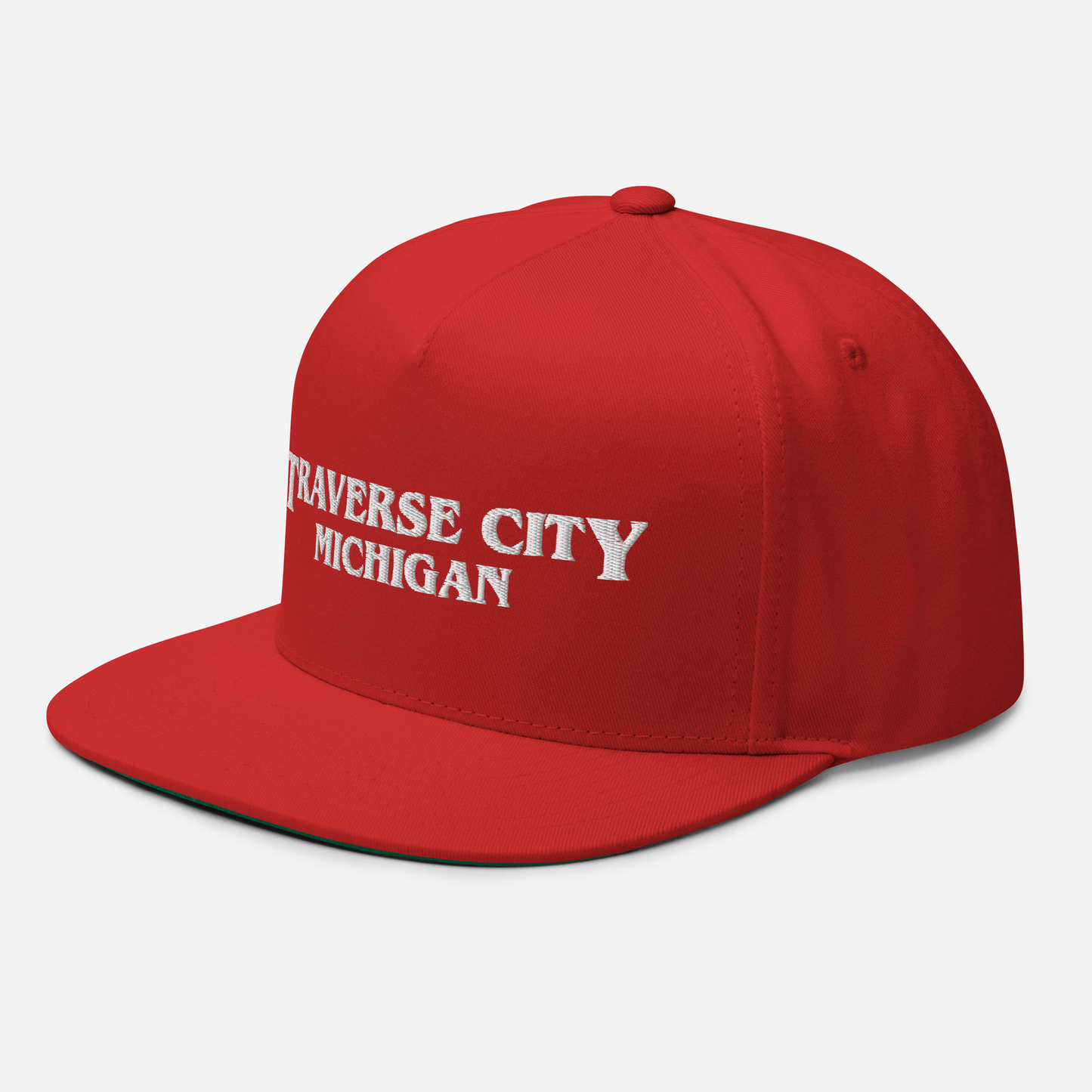 'Traverse City Michigan' Flat Bill Snapback (1980s Drama Parody)