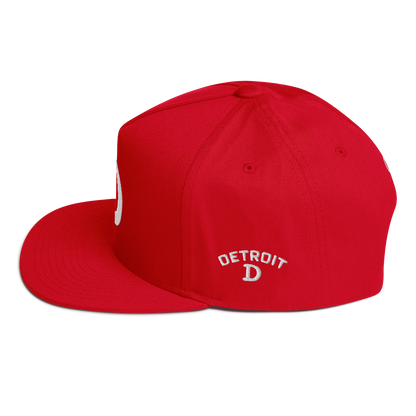 Detroit 'Old French D' Flat Bill Snapback (w/ Side Design)