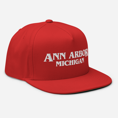 'Ann Arbor Michigan' Flat Bill Snapback (1980s Drama Parody)