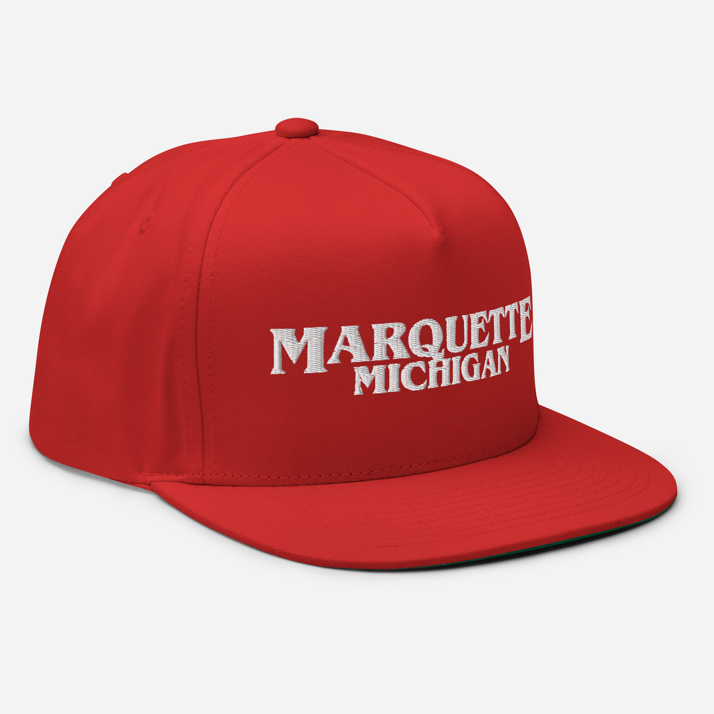 'Marquette Michigan' Flat Bill Snapback (1980s Drama Parody)