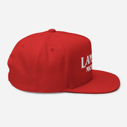 'Lansing Michigan' Flat Bill Snapback (1980s Drama Parody)