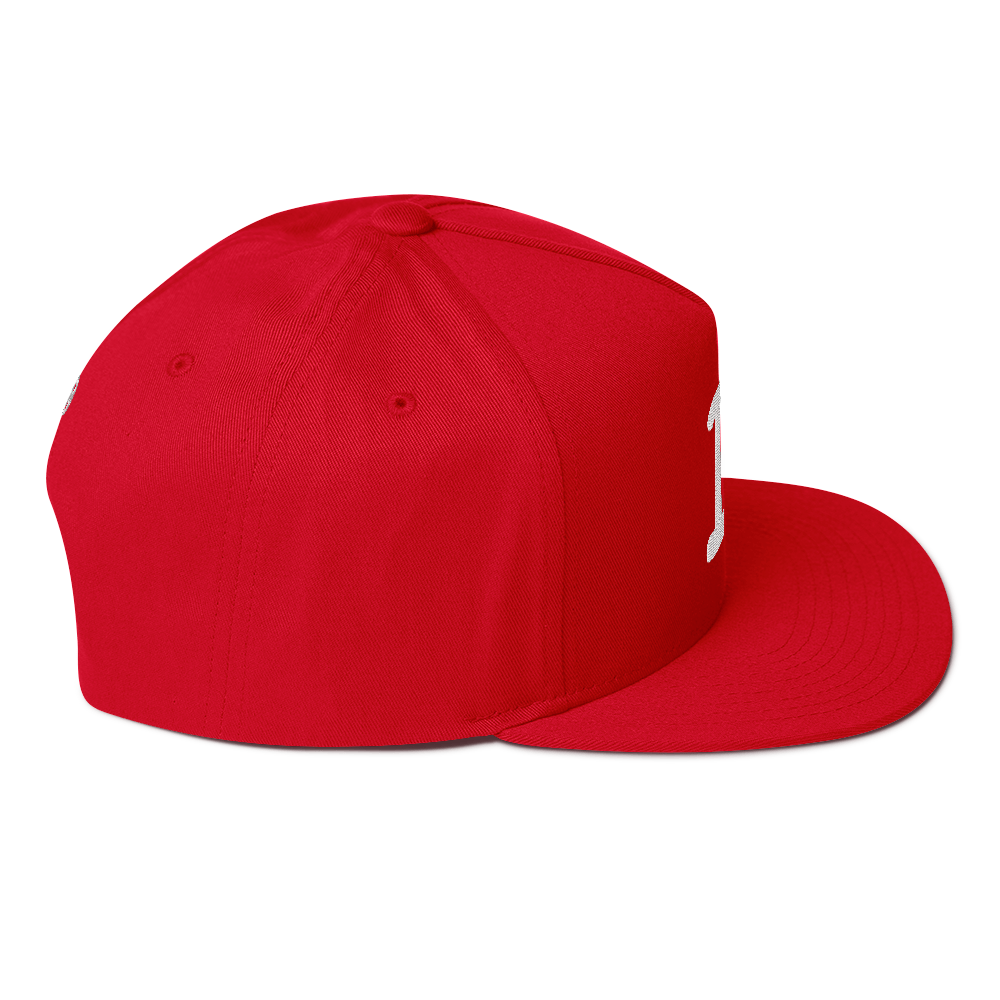 Detroit 'Old French D' Flat Bill Snapback (w/ Side Design)