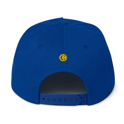 Detroit 'Old French D' Flat Bill Snapback (w/ Side Design) | Gold Embroidery