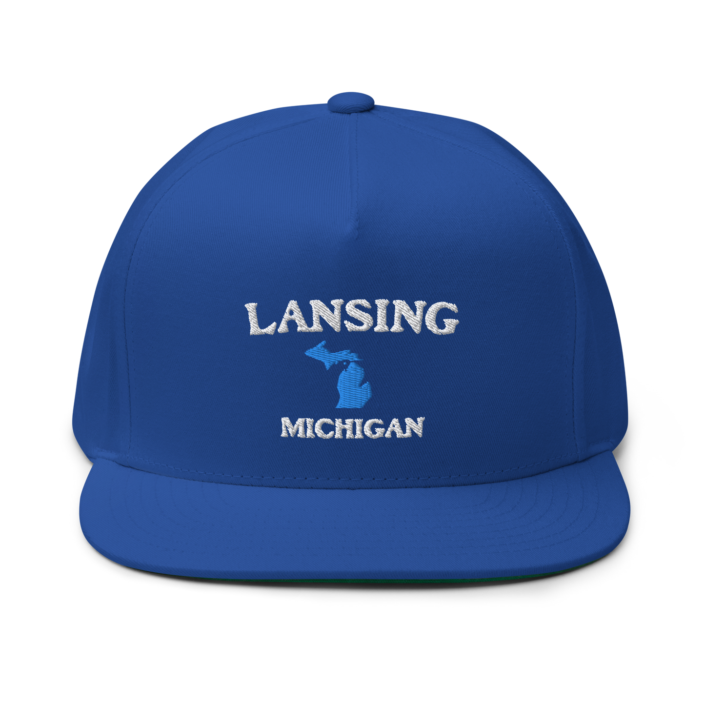 'Lansing Michigan' Flat Bill Snapback (w/ Michigan Outline)