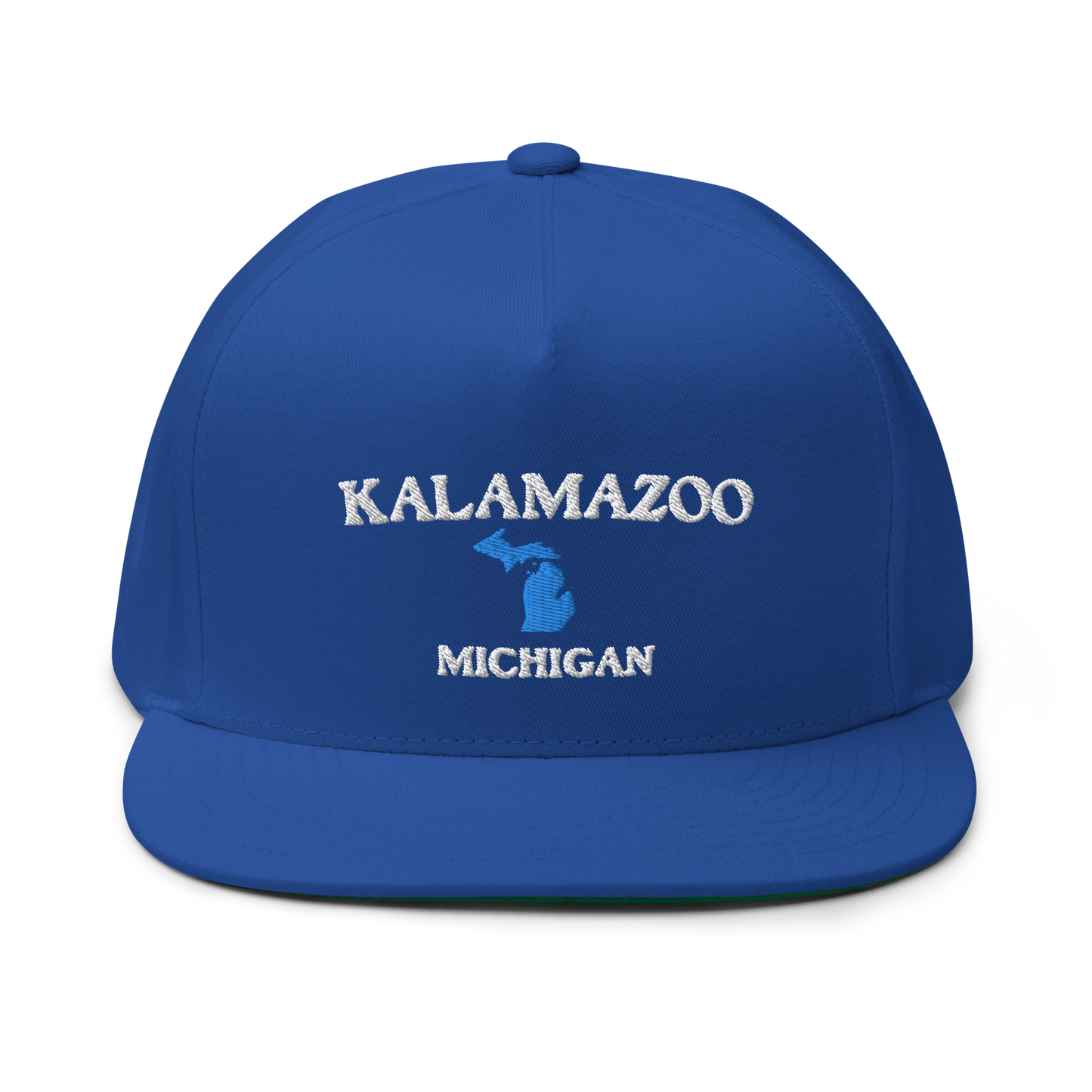 'Kalamazoo Michigan' Flat Bill Snapback (w/ Michigan Outline)