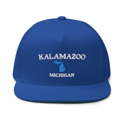 'Kalamazoo Michigan' Flat Bill Snapback (w/ Michigan Outline)