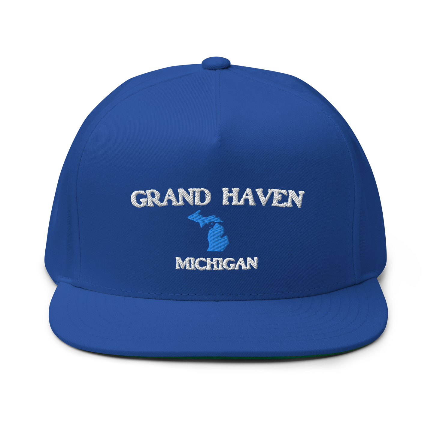 'Grand Haven' Flat Bill Snapback (w/ Michigan Outline)