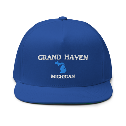 'Grand Haven' Flat Bill Snapback (w/ Michigan Outline)