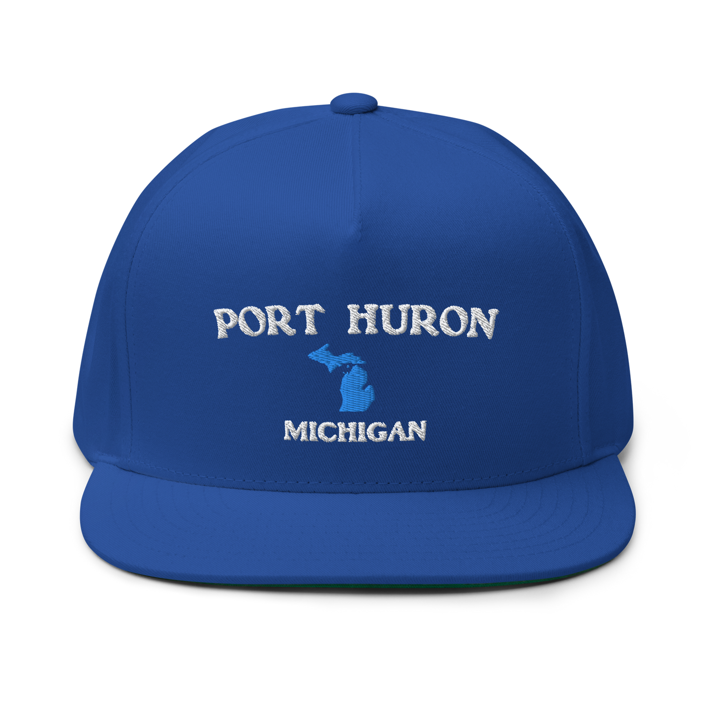 'Port Huron Michigan' Flat Bill Snapback (w/ Michigan Outline)