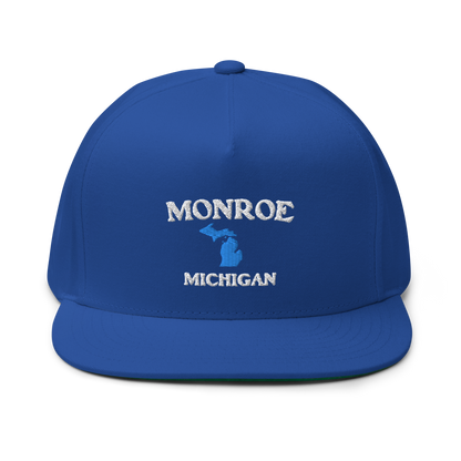 'Monroe Michigan' Flat Bill Snapback (w/ Michigan Outline)