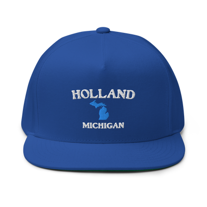 'Holland Michigan' Flat Bill Snapback (w/ Michigan Outline)