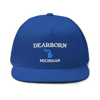 'Dearborn Michigan' Flat Bill Snapback (w/ Michigan Outline)