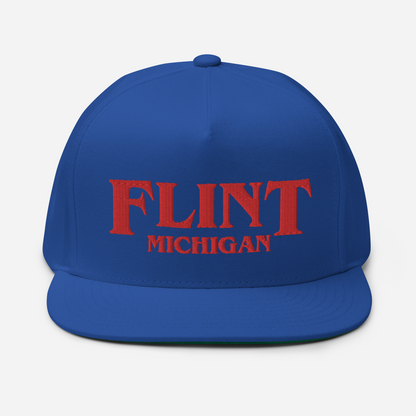 'Flint Michigan' Flat Bill Snapback (1980s Drama Parody)