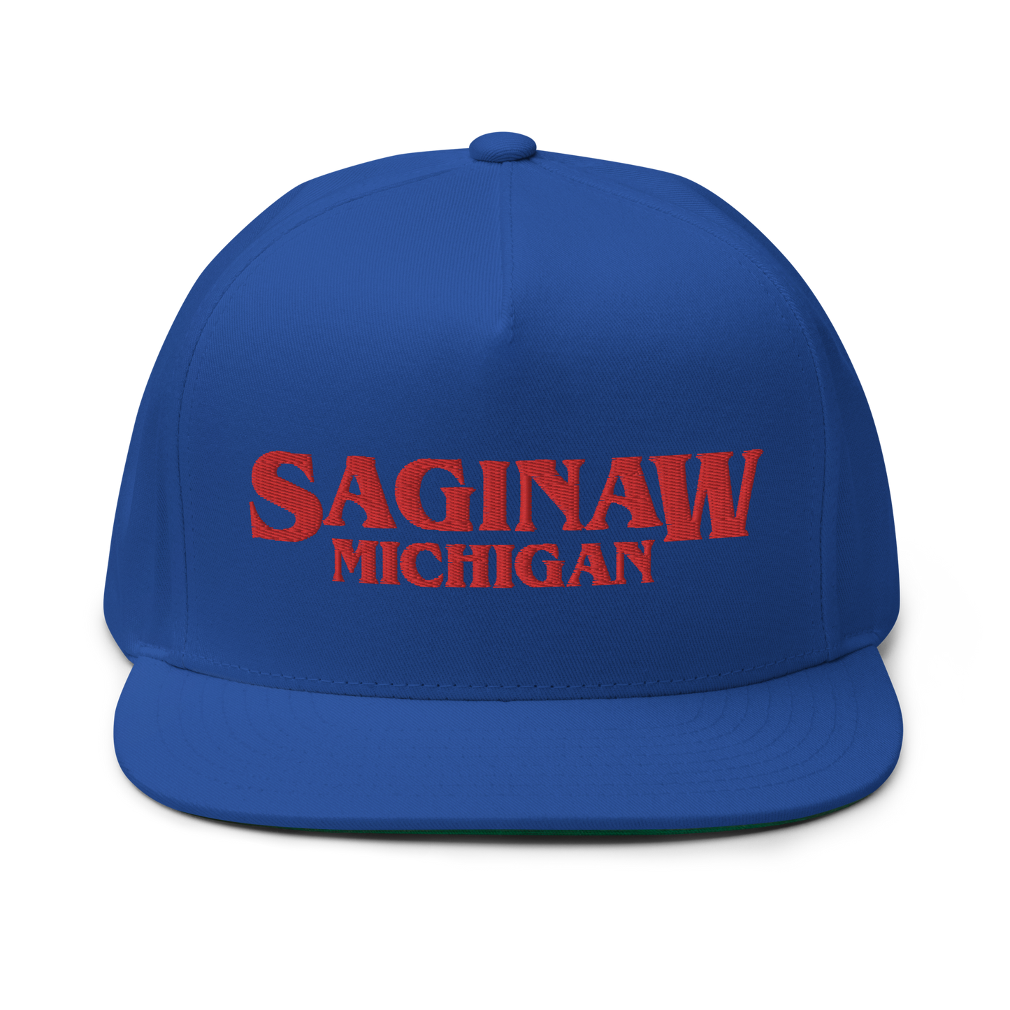 'Saginaw Michigan' Flat Bill Snapback (1980s Drama Parody)