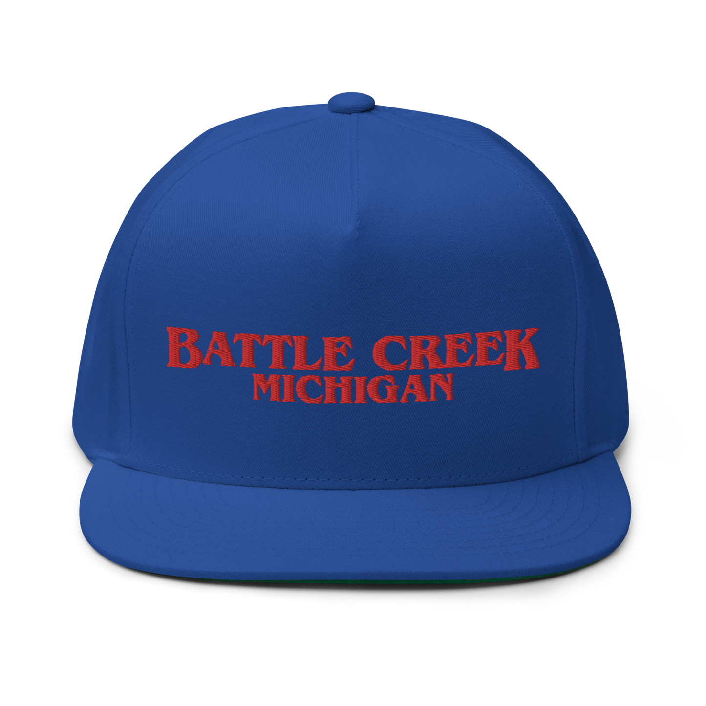 'Battle Creek Michigan' Flat Bill Snapback (1980s Drama Parody)