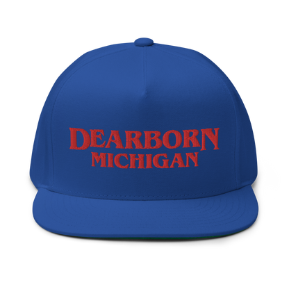 'Dearborn Michigan' Flat Bill Snapback (1980s Drama Parody)