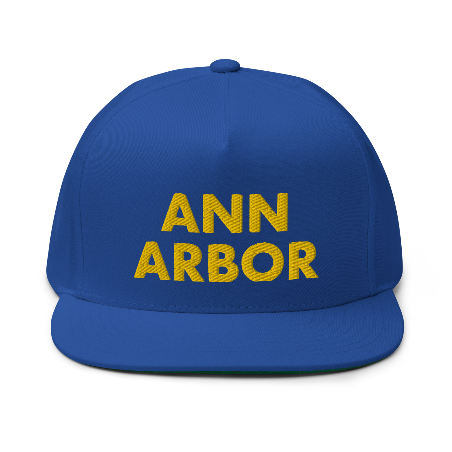 'Ann Arbor' Flat Bill Snapback | Gold Embroidery