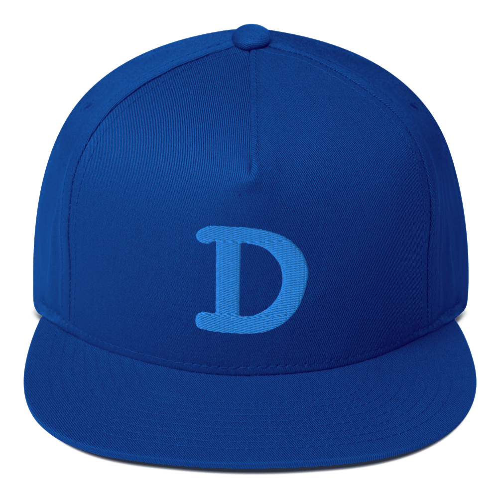 Detroit 'Old French D' Flat Bill Snapback | Azure Embroidery