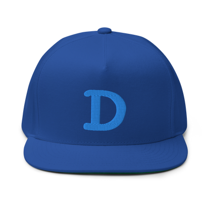 Detroit 'Old French D' Flat Bill Snapback | Azure Embroidery