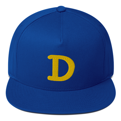 Detroit 'Old French D' Flat Bill Snapback | Gold Embroidery