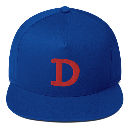 Detroit 'Old French D' Flat Bill Snapback | Red Embroidery