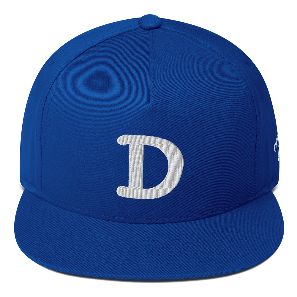 Detroit 'Old French D' Flat Bill Snapback (w/ Side Design)