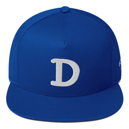 Detroit 'Old French D' Flat Bill Snapback (w/ Side Design)