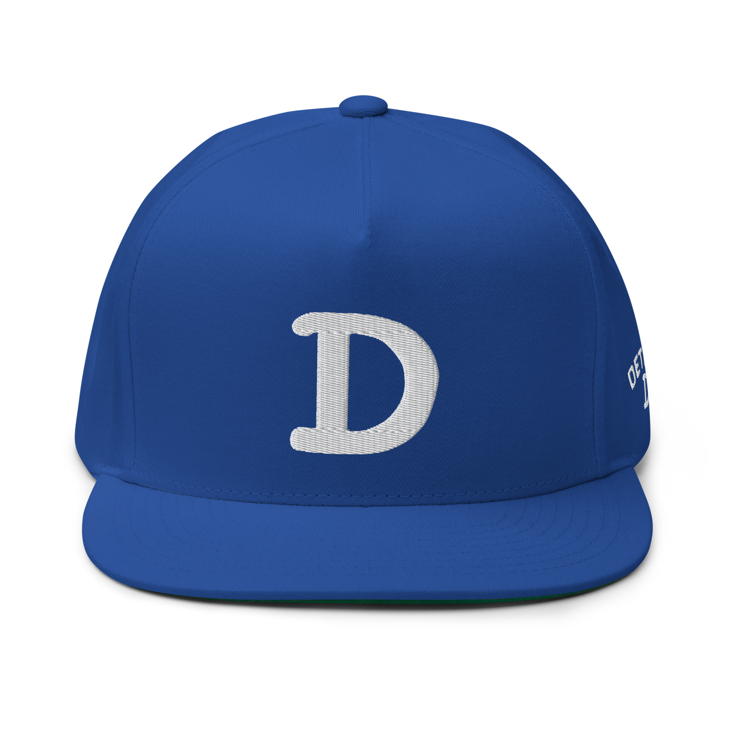 Detroit 'Old French D' Flat Bill Snapback (w/ Side Design)