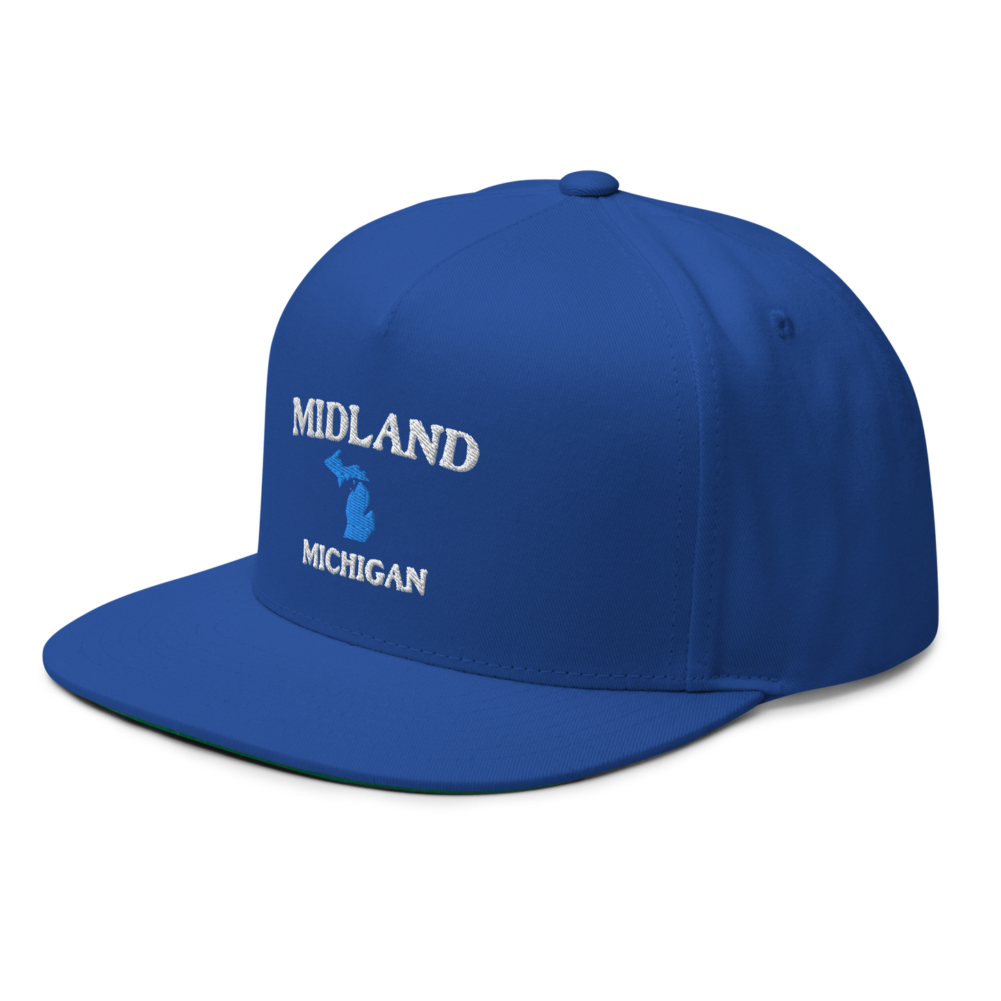 'Midland Michigan' Flat Bill Snapback (w/ Michigan Outline)