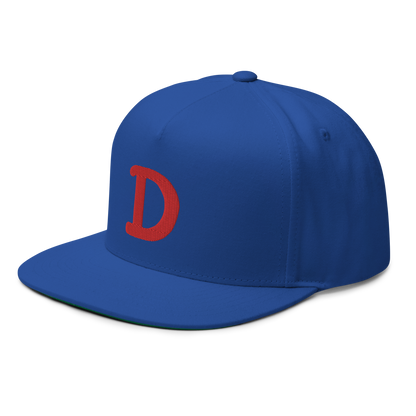 Detroit 'Old French D' Flat Bill Snapback | Red Embroidery