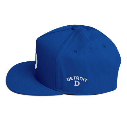 Detroit 'Old French D' Flat Bill Snapback (w/ Side Design)