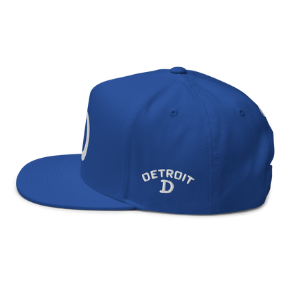 Detroit 'Old French D' Flat Bill Snapback (w/ Side Design)