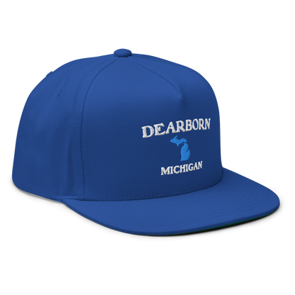 'Dearborn Michigan' Flat Bill Snapback (w/ Michigan Outline)