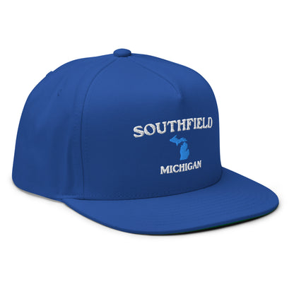 'Southfield Michigan' Flat Bill Snapback (w/ Michigan Outline)