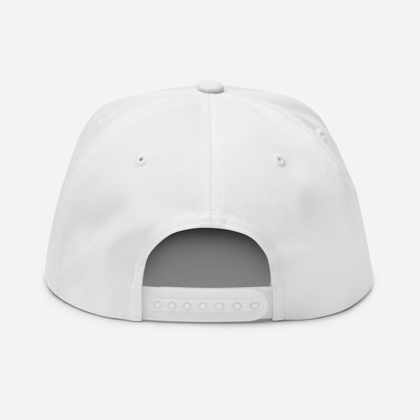 'Detroit' Flat Bill Snapback | White/Black Embridery