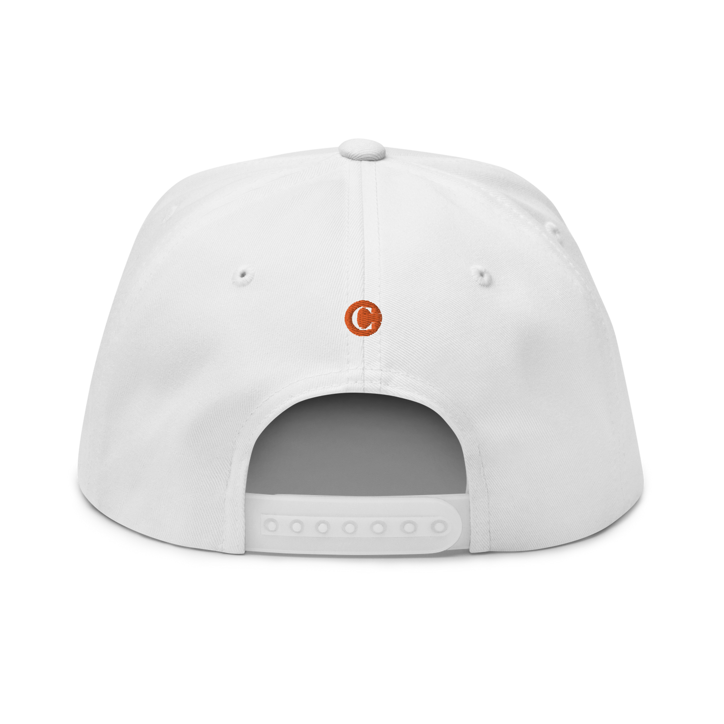 Detroit 'Old French D' Flat Bill Snapback (w/ Side Design) | Orange Embroidery