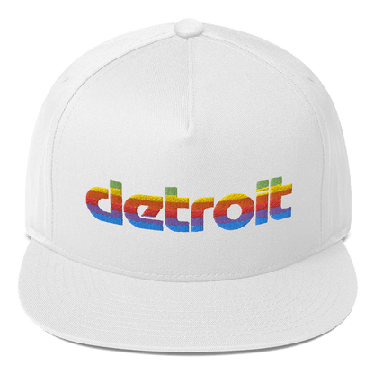 'Detroit' Flat Bill Cap (1980s Pomaceous Computer Parody) - Circumspice Michigan