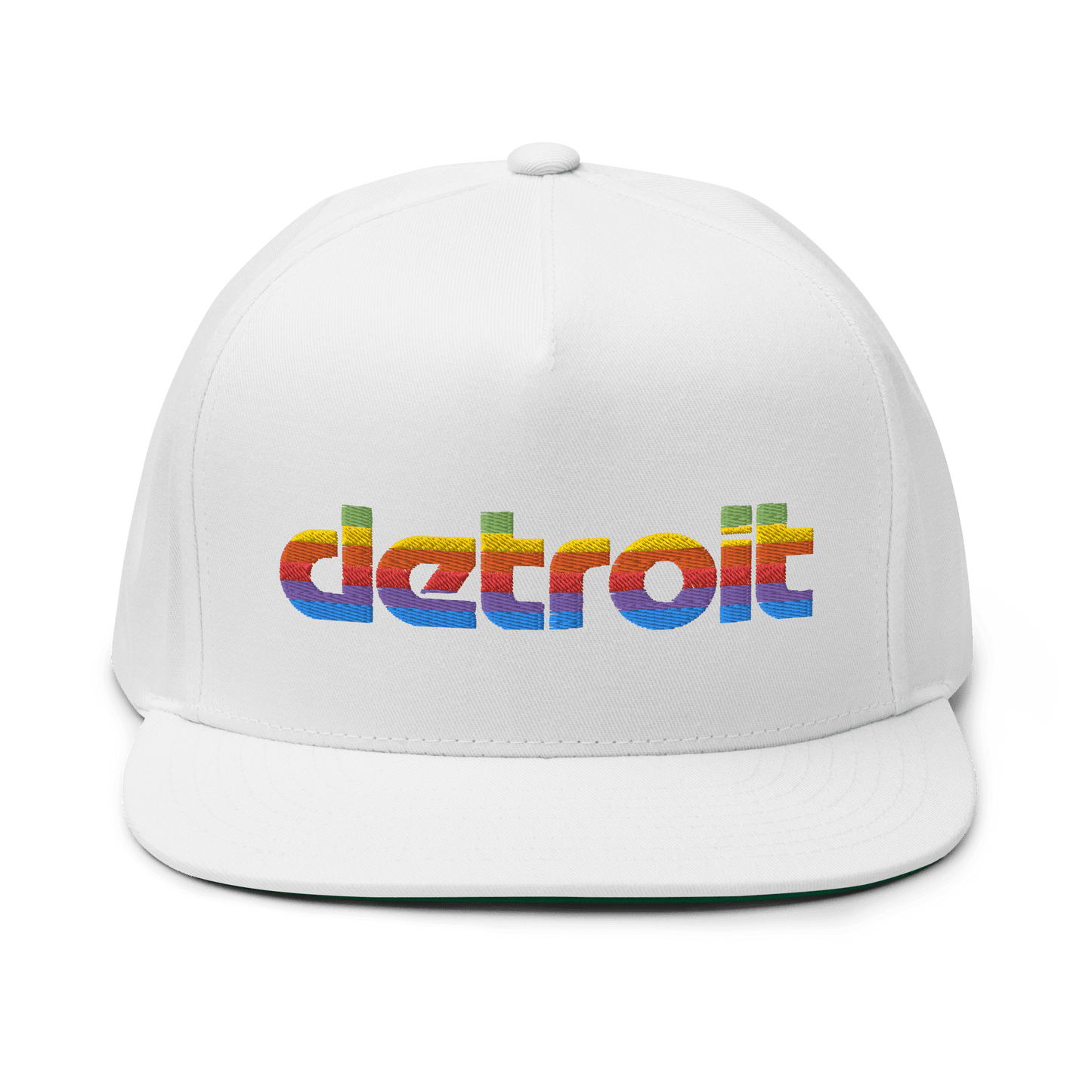 'Detroit' Flat Bill Cap (1980s Pomaceous Computer Parody) - Circumspice Michigan