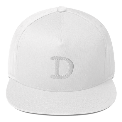 Detroit 'Old French D' Flat Bill Cap | White Embroidery - Circumspice Michigan