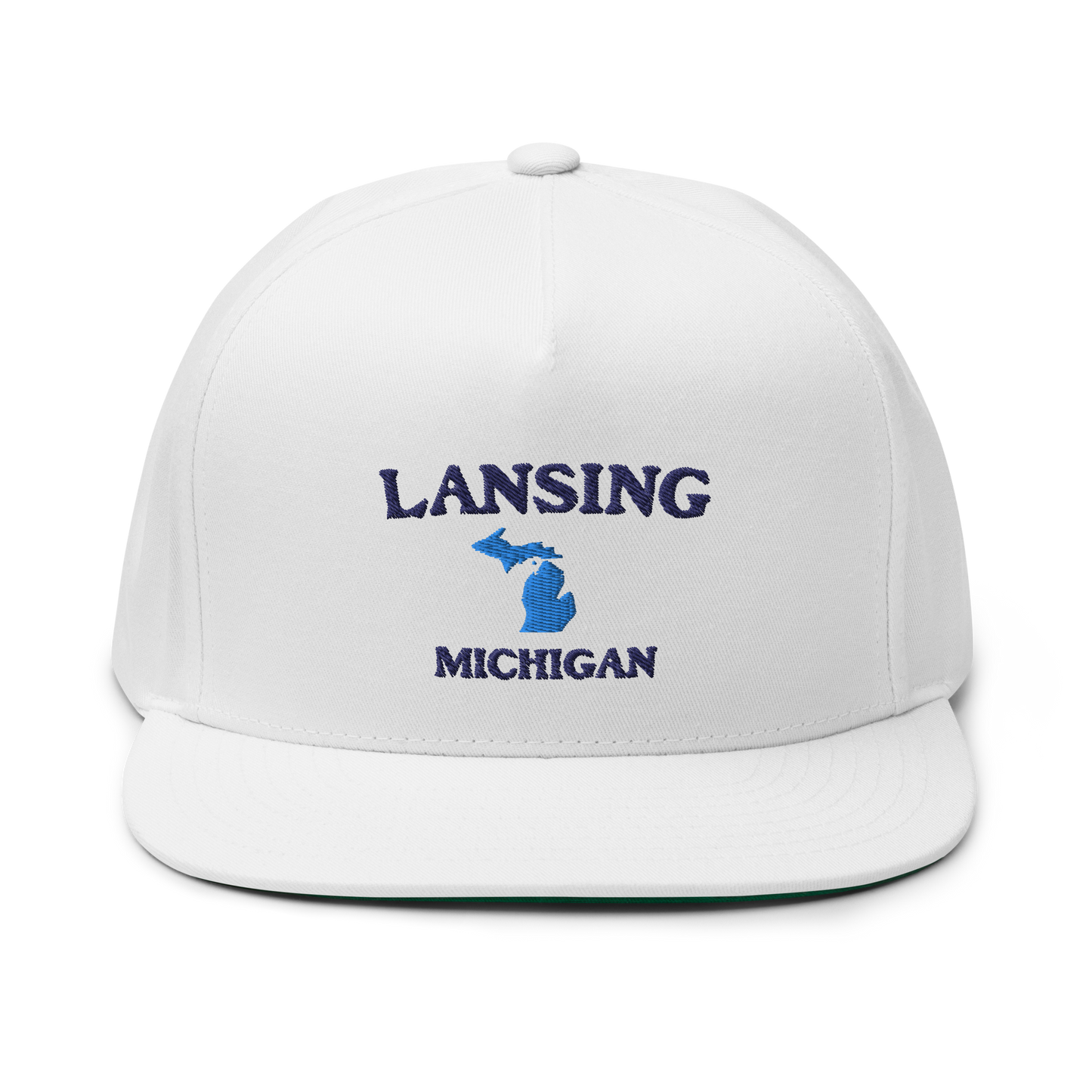 'Lansing Michigan' Flat Bill Snapback (w/ Michigan Outline)