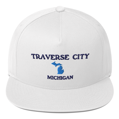 'Traverse City Michigan' Flat Bill Snapback (w/ Michigan Outline)