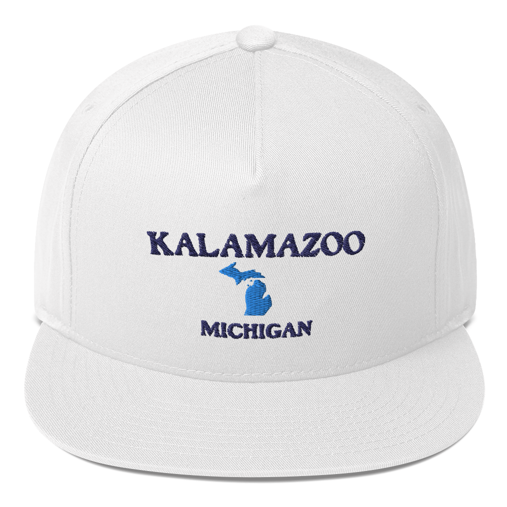 'Kalamazoo Michigan' Flat Bill Snapback (w/ Michigan Outline)