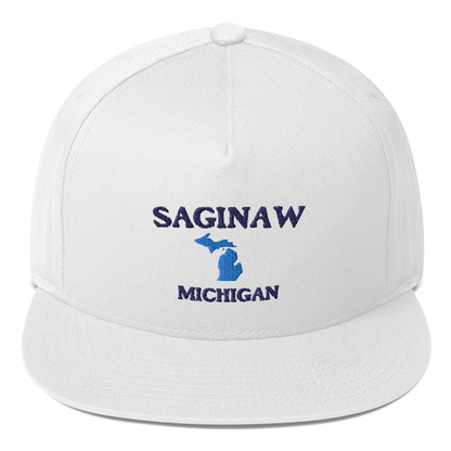 'Saginaw Michigan' Flat Bill Snapback (w/ Michigan Outline)