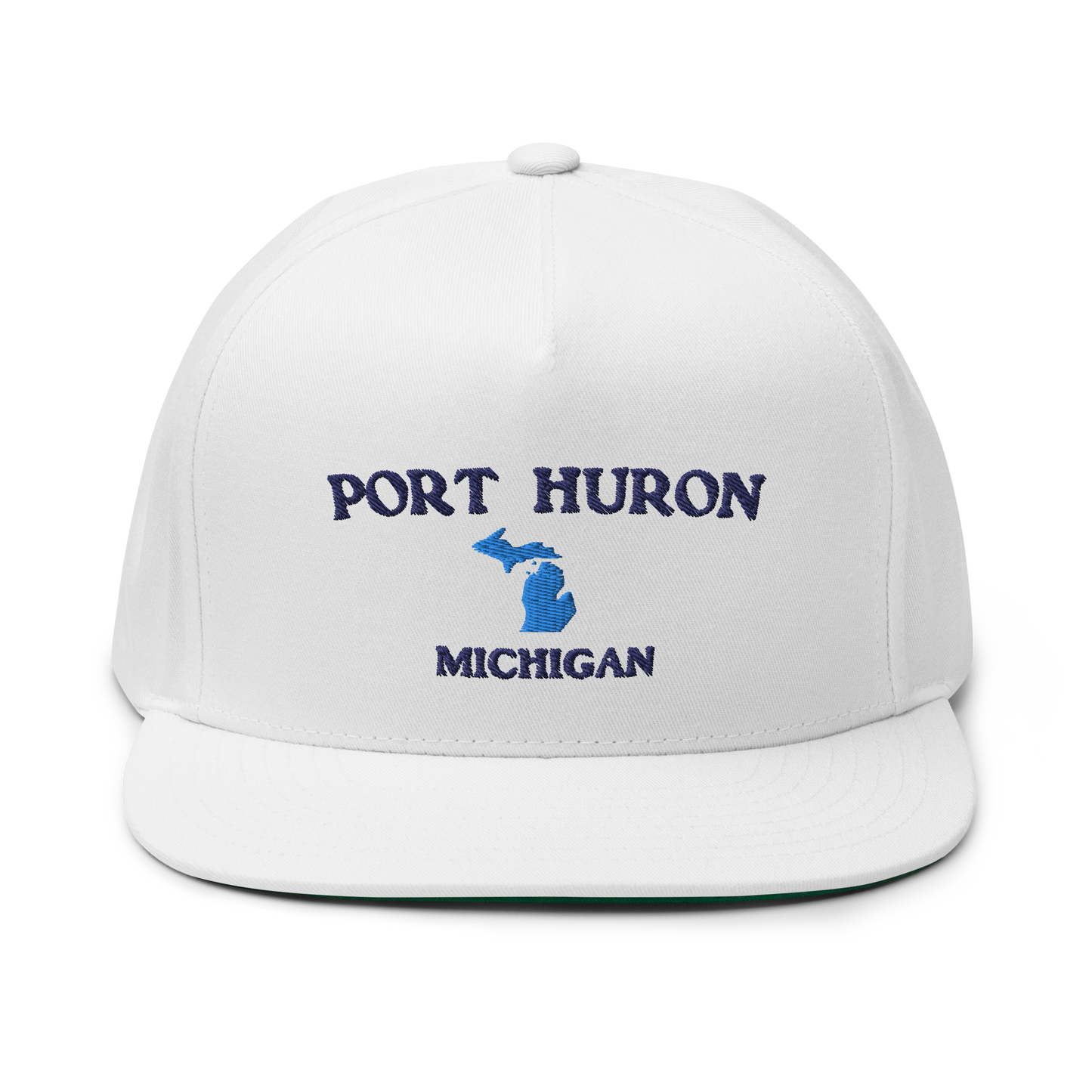 'Port Huron Michigan' Flat Bill Snapback (w/ Michigan Outline)