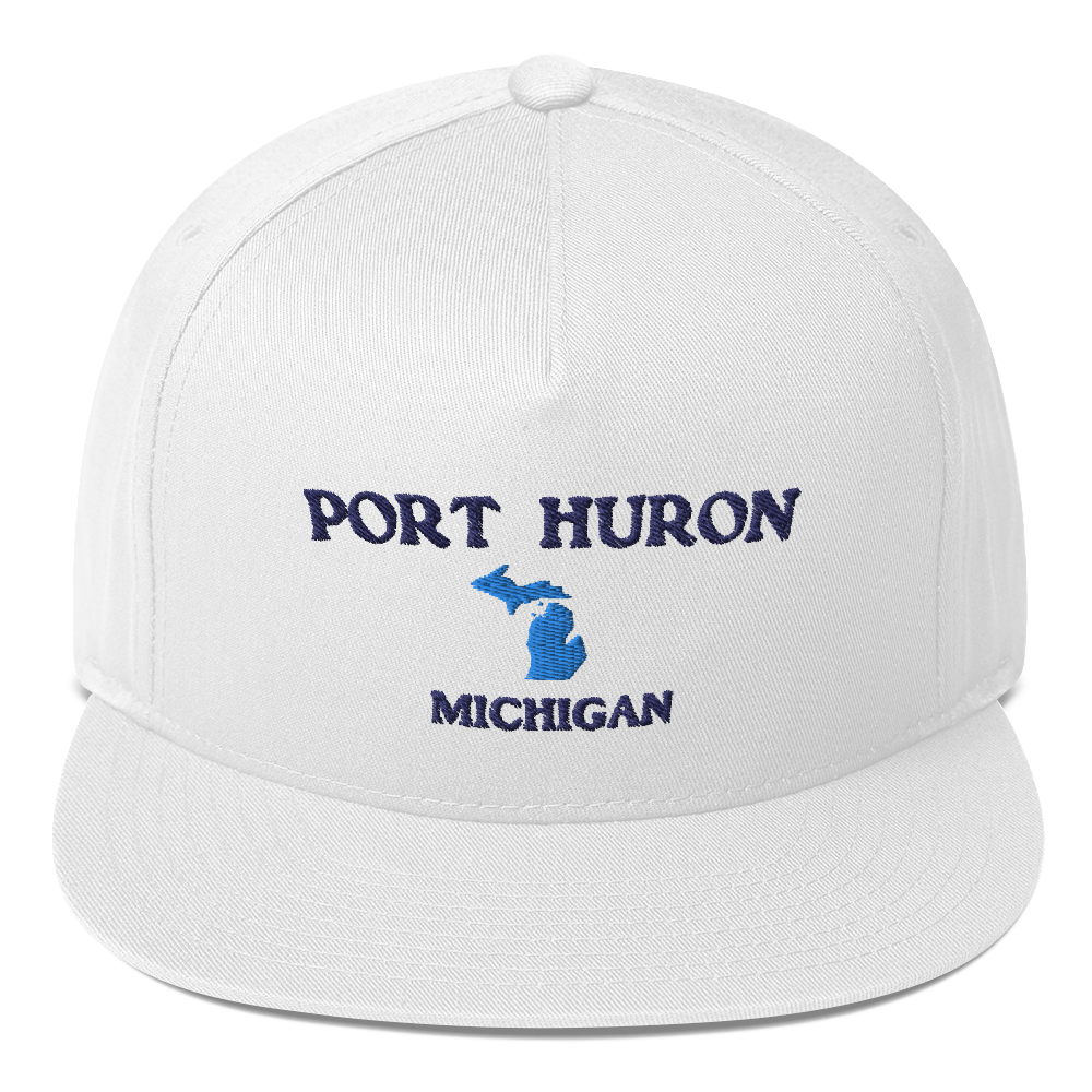 'Port Huron Michigan' Flat Bill Snapback (w/ Michigan Outline)